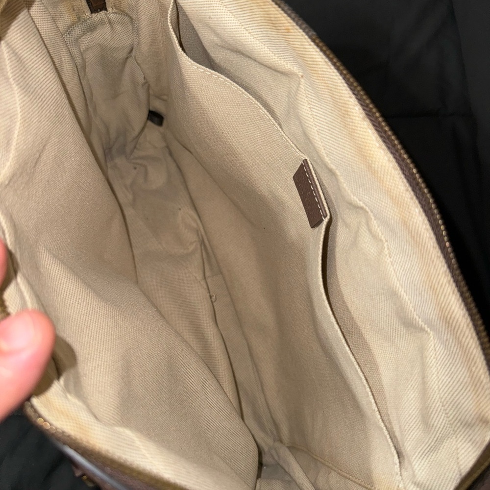Gucci New York Laptop work bag brown and beige leather - Picture 2 of 4